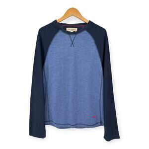 Tommy Bahama | Large | Two-Tone Blue Crewneck Double-Layer Long Sleeve T-Shirt